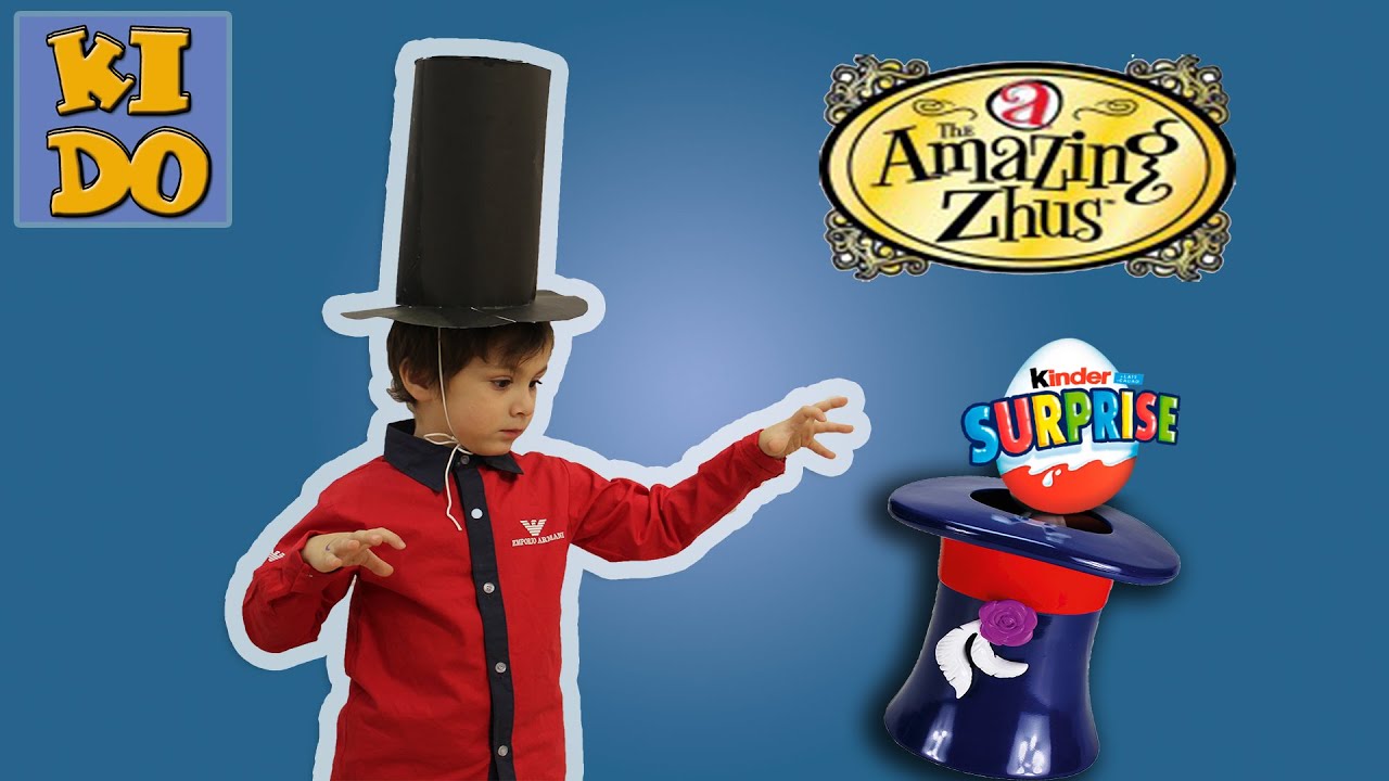 Волшебная шляпа Amazing Zhus достаем киндер сюрпризы распаковка волшебство Magic Hat Amazing Zhus