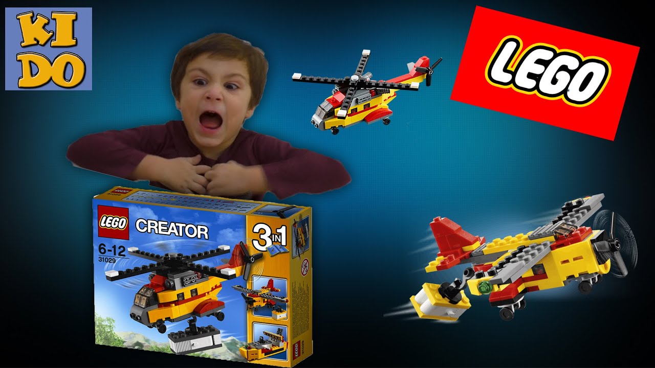 Собираем Лего креатор распаковка вертолет и теплоход Lego creator unpacking cool helicopter and boat