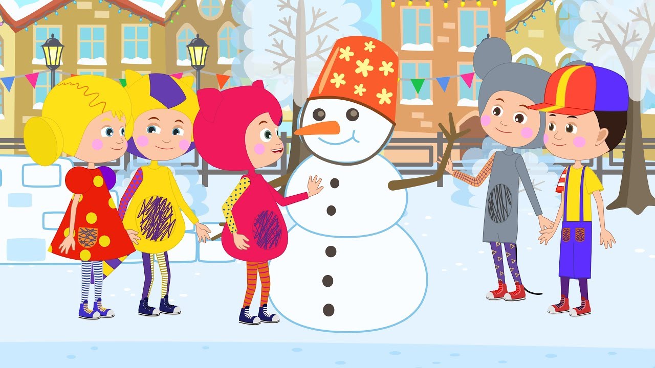 #НОВЫЙГОД 2019 - КУКУТИКИ - Зима Дед Мороз и Снеговик - Песня мультфильм для детей малышей