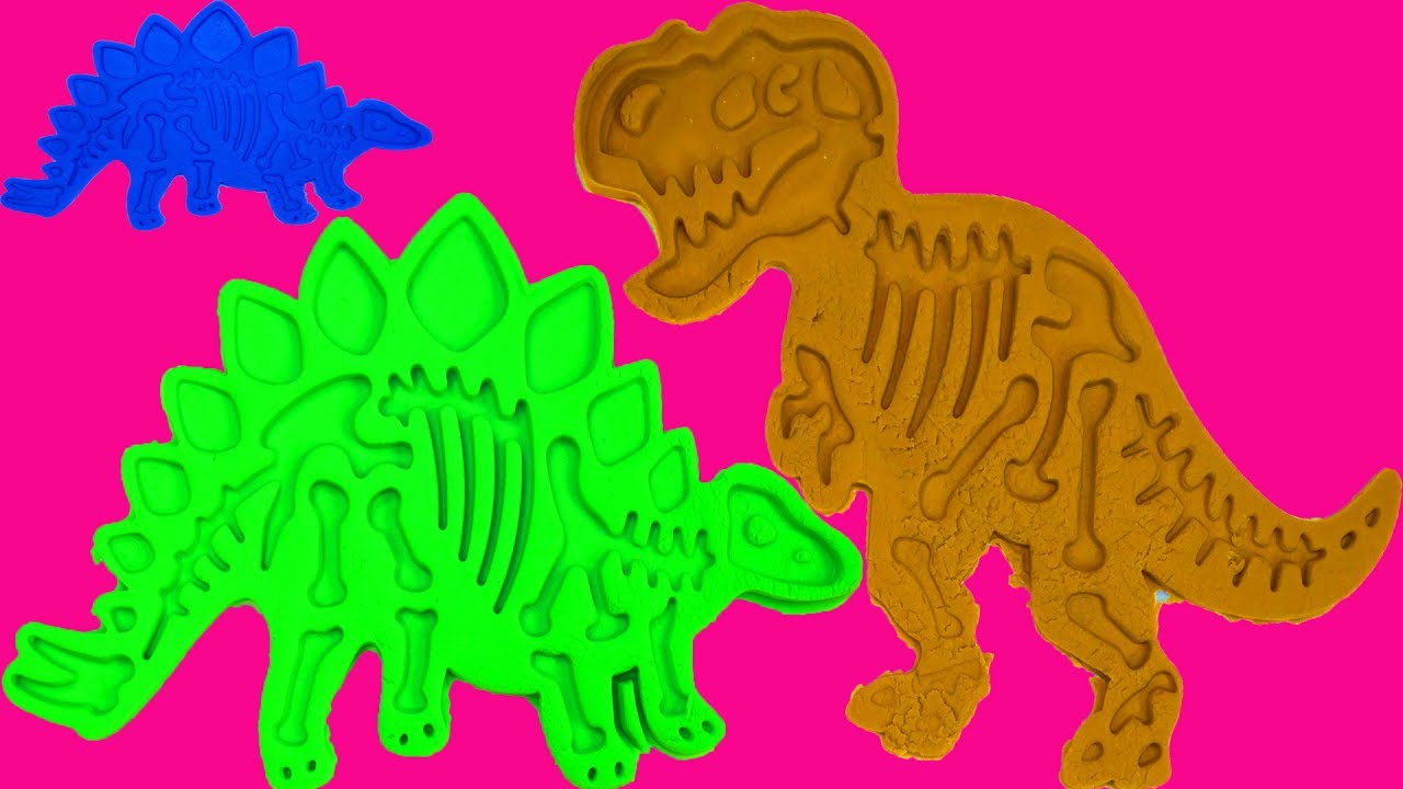 Учим цвета с Динозаврами для самых маленьких Лепим из пластилина Плей до Развивающее видео для детей