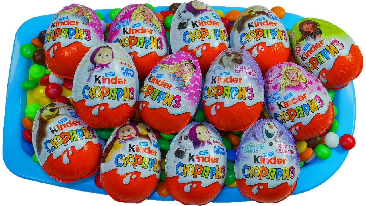 Kinder Surprise Eggs Открываем Яйца Киндер Сюрприз в Ммдемс M&M&#39;s Пингвиненок Пороро Pororo 뽀롱뽀롱 뽀로로