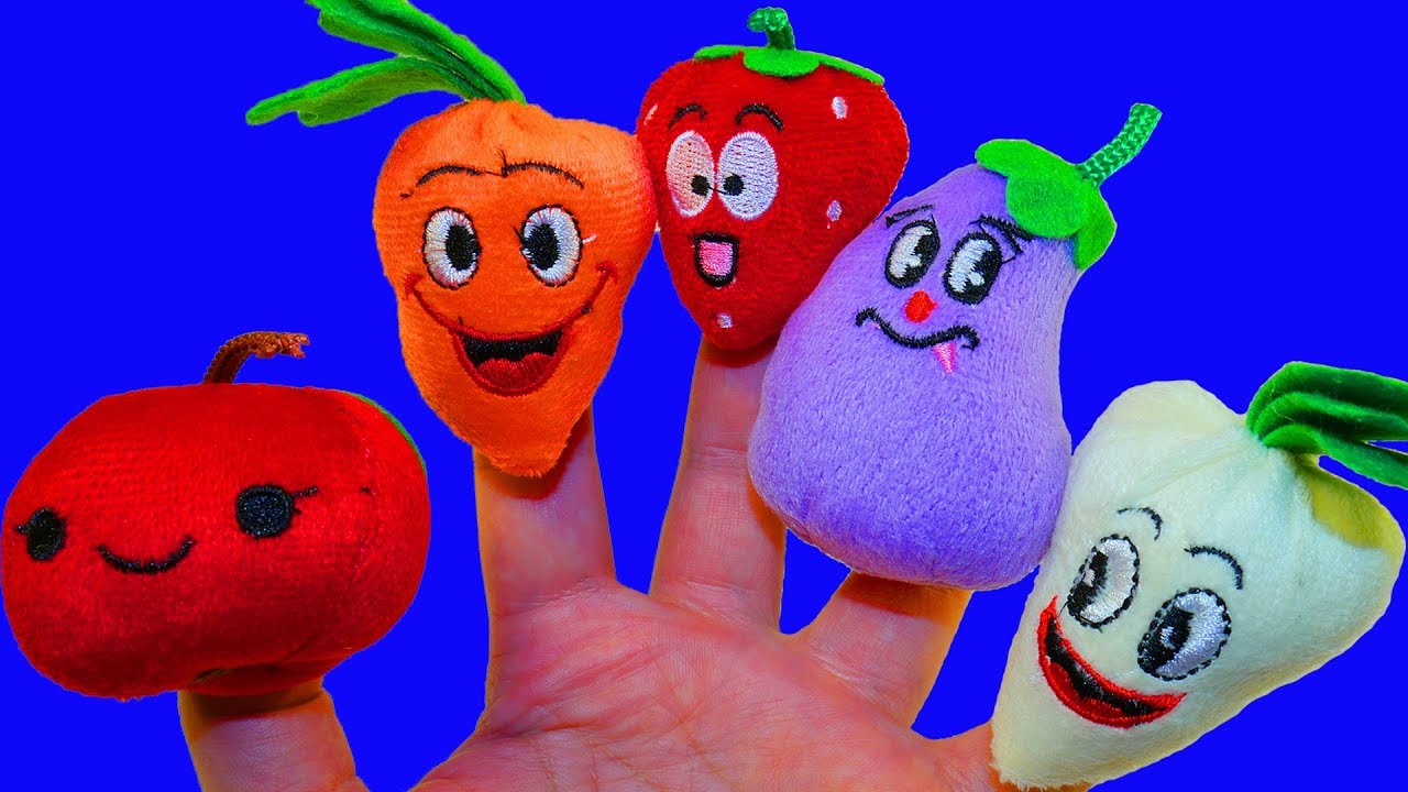 Учим фрукты с песенкой Учим овощи на русском Куклы на пальцах для малышей Развивающая песня Детям