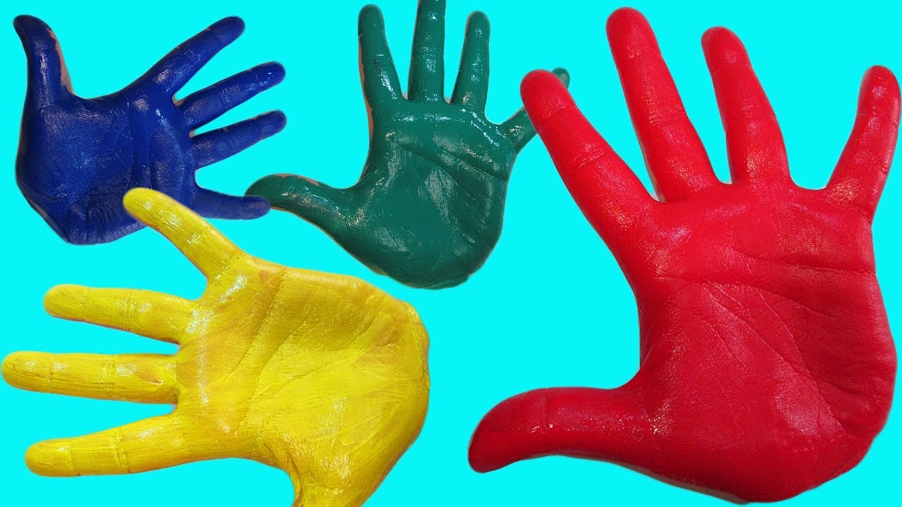 Сборник Учим цвета Learn colors Развивающий мультик Песня Про пальчики Рисуем на руке Семья пальчики