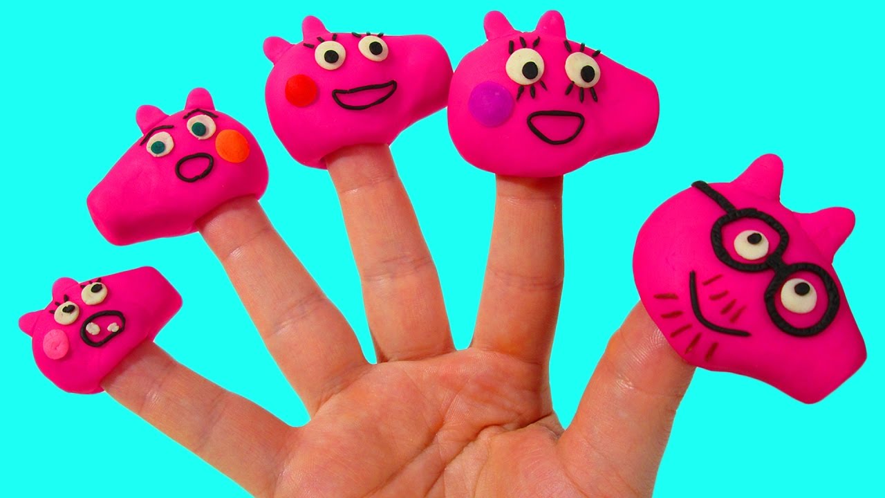 Песня Семья пальчиков На русском Поем Видео Для детей Свинка Плей До Finger family Pig Play Doh