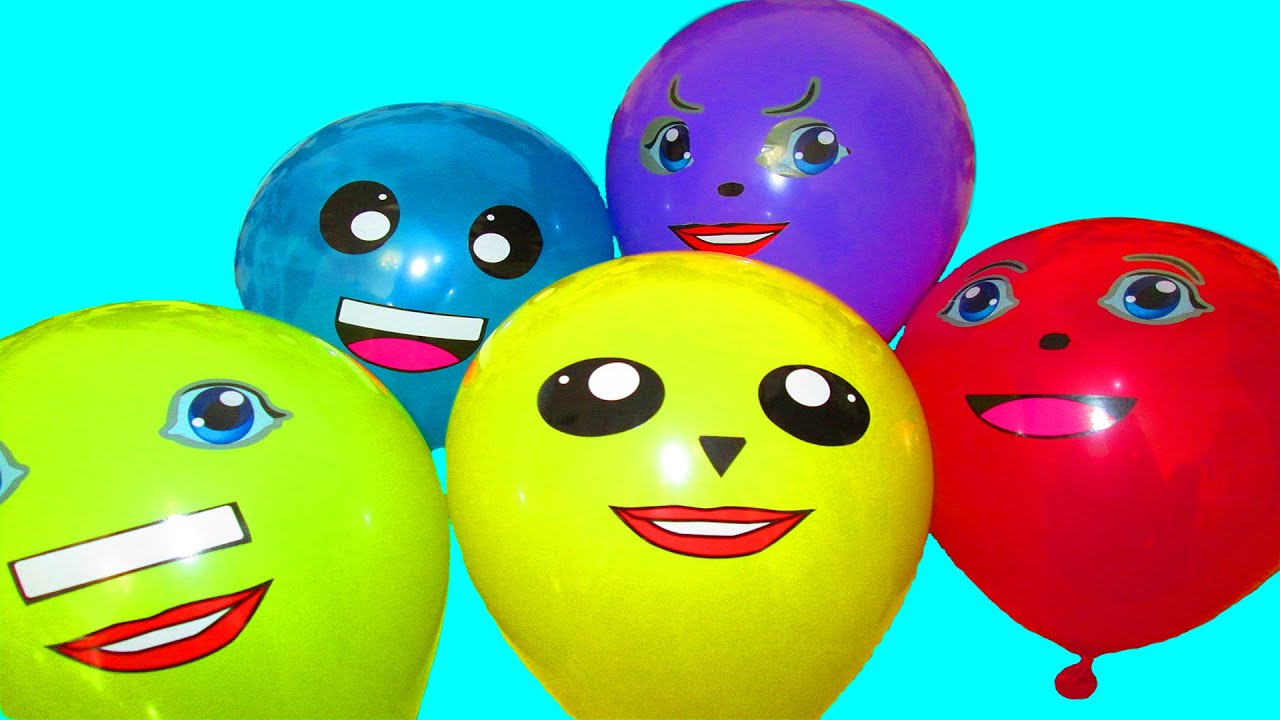 Песня семья пальчиков на русском воздушные шарики Учим цвета Развивающее видео для детей 2 серия