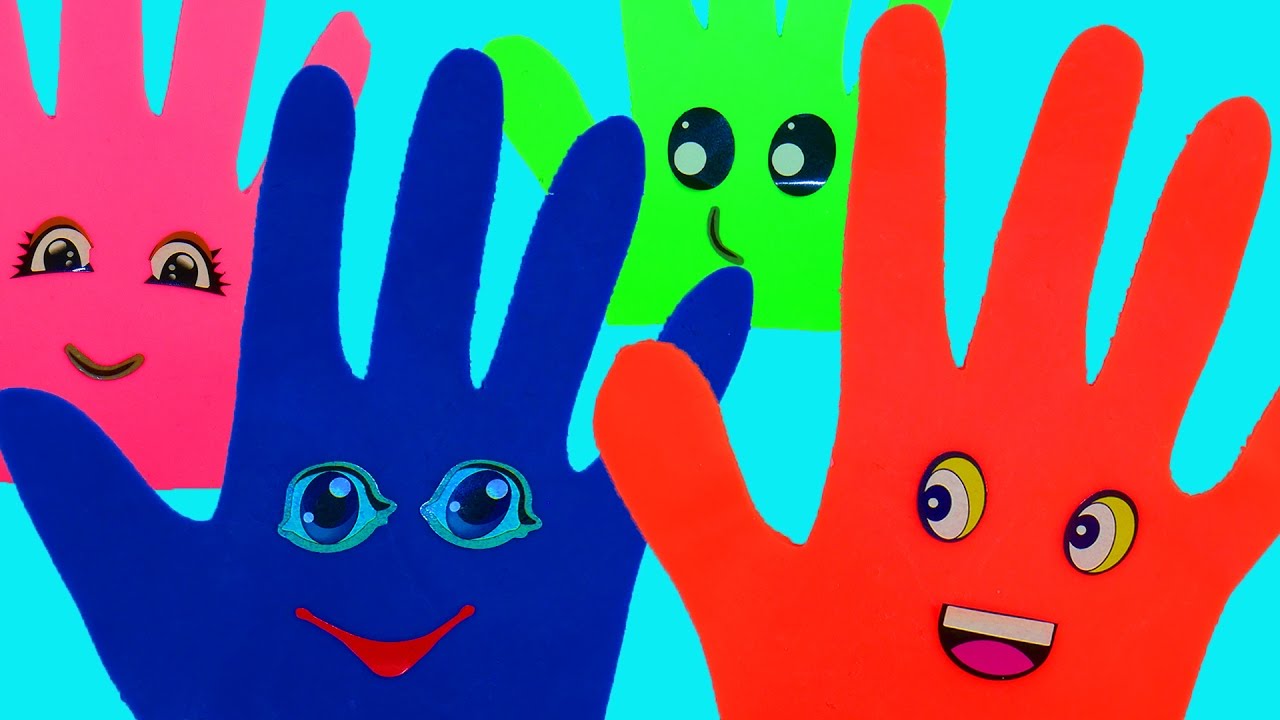 Открытые пальчики. Семья пальчиков. Учим цвета.