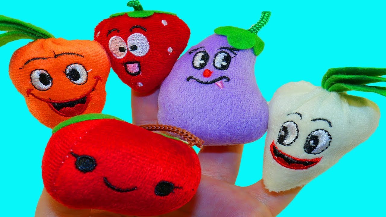 Учим фрукты для детей Учим овощи на русском Куклы на пальцах Развивающая песня Про фрукты Про овощи