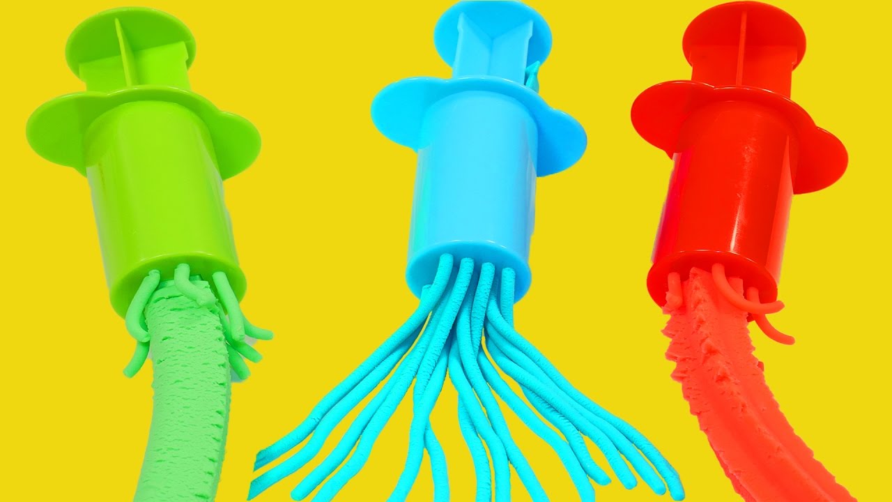 Плей до Учим цвета на русском Для самых маленьких Развивающее видео для детей Шприц для пластилина