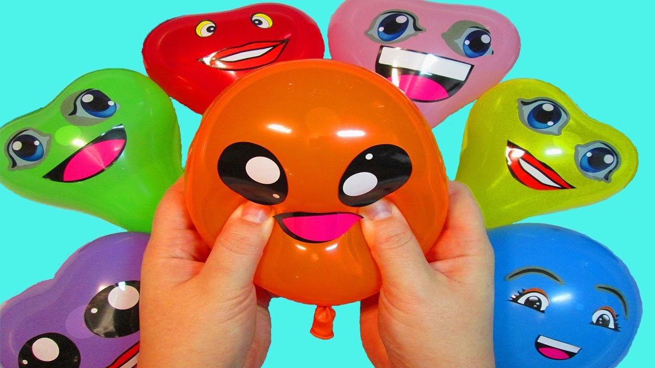 Учим цвета Развивающее видео для детей Лопаем воздушные шарики с водой Поем песенку на русском