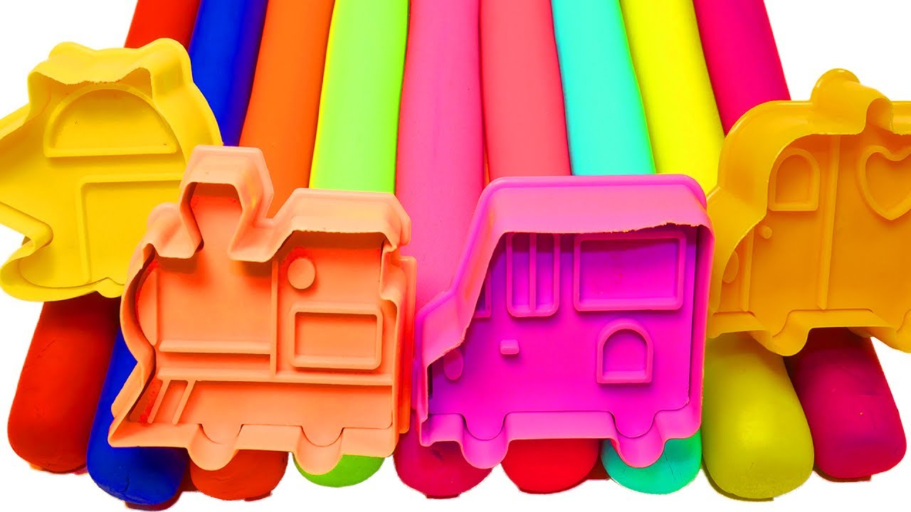 Учим цвета Лепим из Пластилина Плей до Play Doh Машинки Развивающее видео Для детей Сборник Плей до