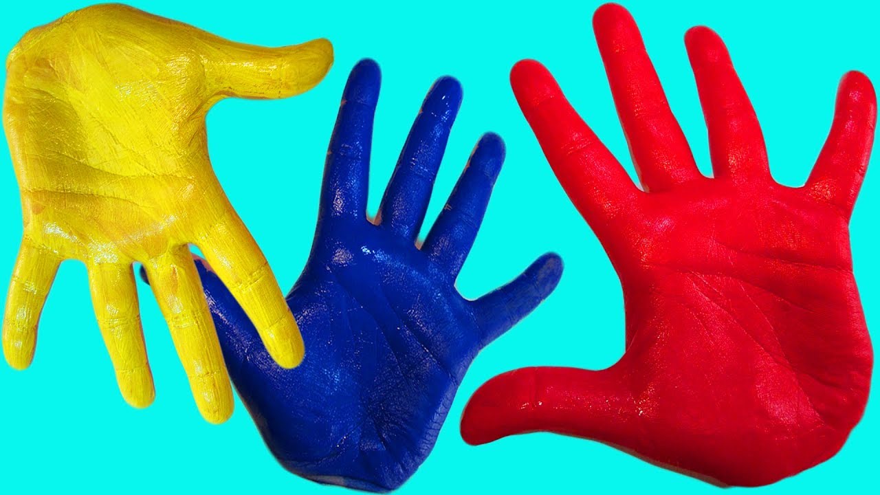 Цветные пальчики Учим цвета для малышей Развивающая песня Про пальчики Рисуем Пальчиковыми красками