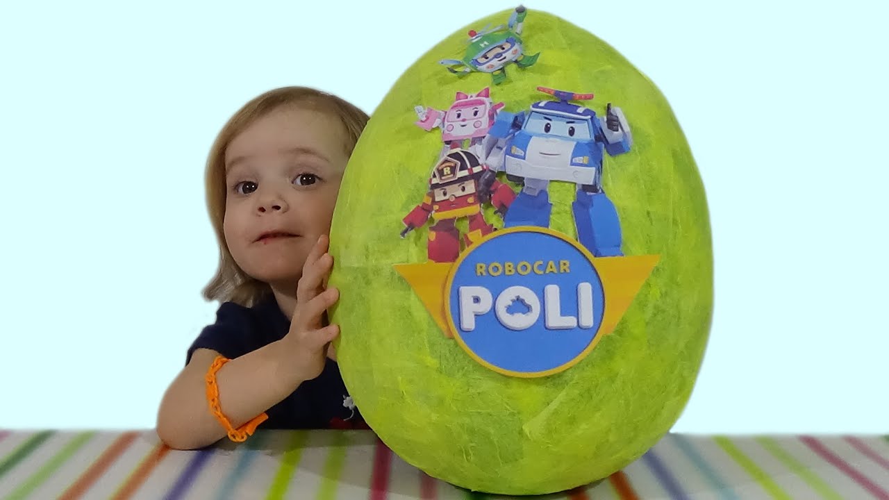 Поли Робокар огромное яйцо с сюрпризом/ обзор игрушек