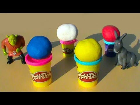 Шрэк Яйца сюрприз ПлэйДо Play-Doh тесто с игрушкой