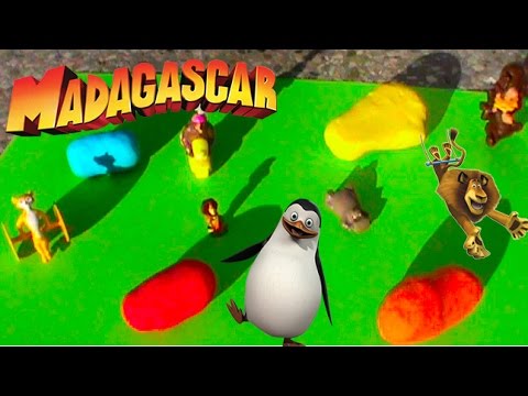 Мадагаскар на русском Яйца сюрприз ПлэйДо Play-Doh игрушки