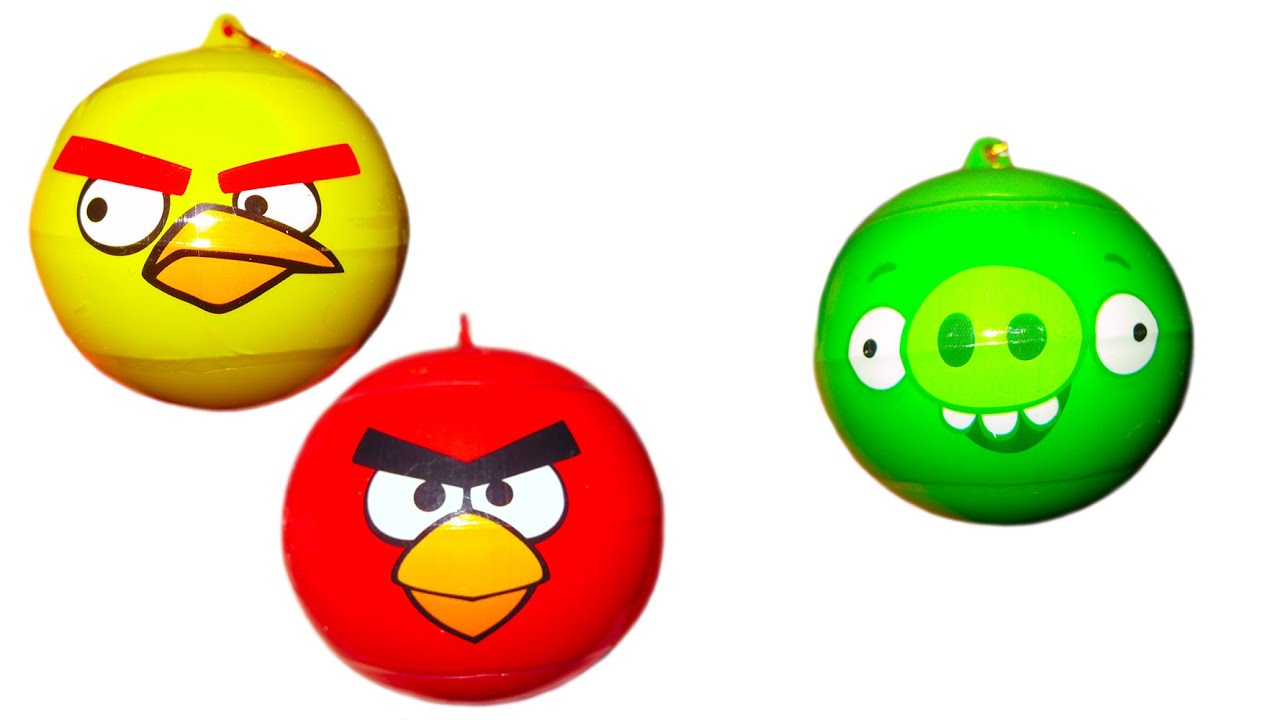 Энгри Бердс шары с сюрпризом открываем игрушки Angry Birds