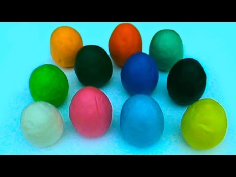 Сюрпризы яйца тесто ПлэйДо открываем игрушки