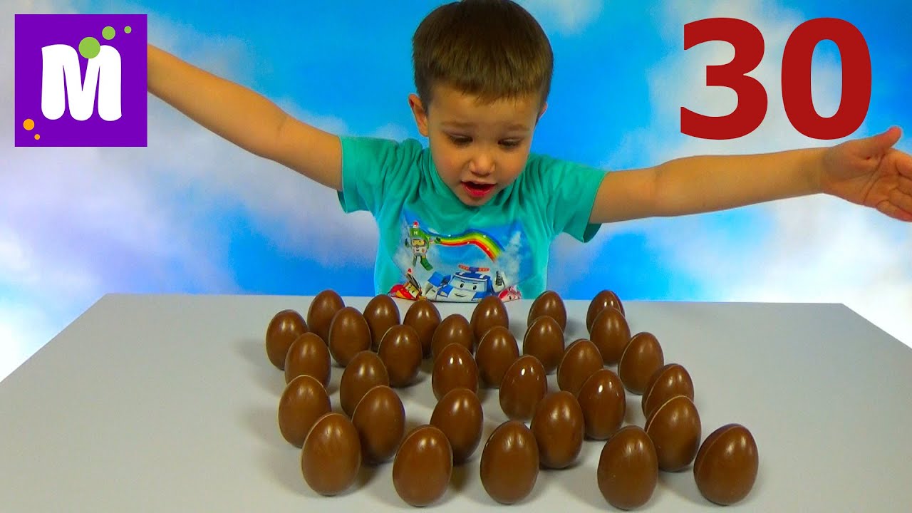 30 шоколадных яиц с игрушками открываем игрушки из разных коллекций Kinder Surprise