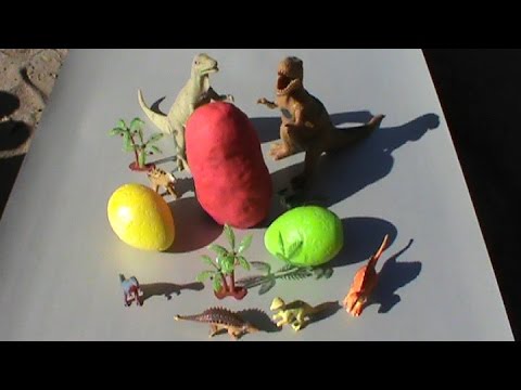 Динозавры Яйца сюрприз ПлэйДо Play-Doh тесто