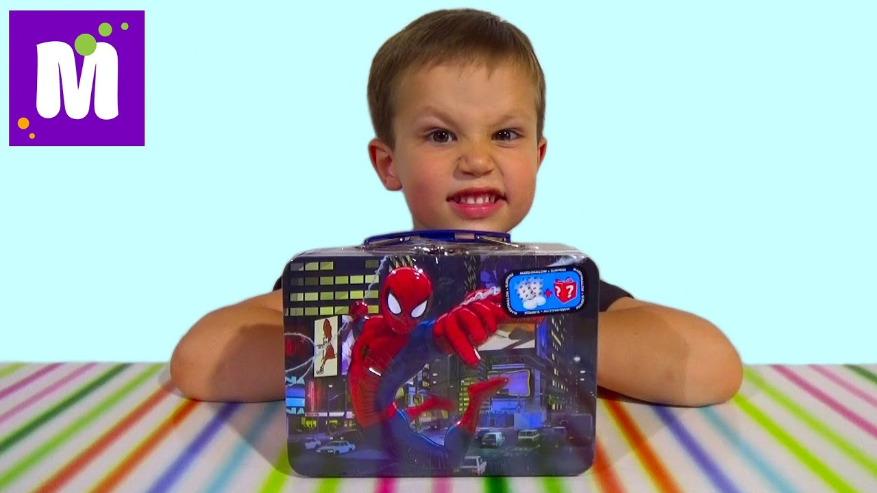 Человек-паук чемоданчик сюрприз распаковка Спайдермен