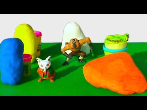 Кунг фу Панда Яйца сюрприз ПлэйДо Play-Doh игрушки