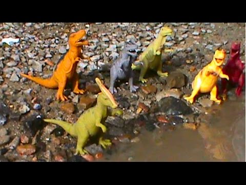 Динозавры в луже на русском Dinosaurs