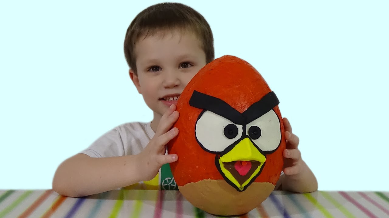Энгри Бердс огромное яйцо с сюрпризом открываем игрушки