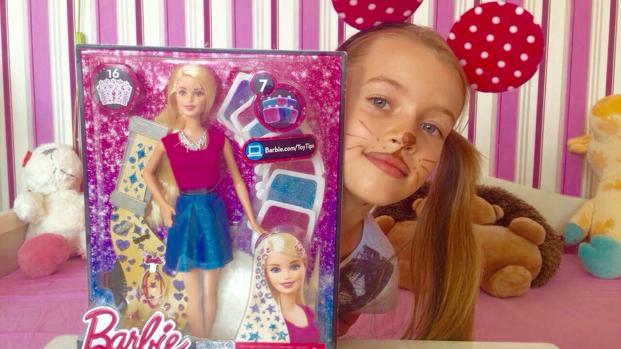 Barbie БАРБИ куклы Барби академия принцесс красим волосы