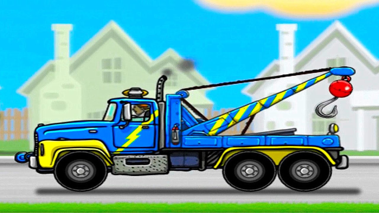 Эвакуатор для детей - Мультфильмы про машинки на канале Носики Курносики Tow Truck for Kids