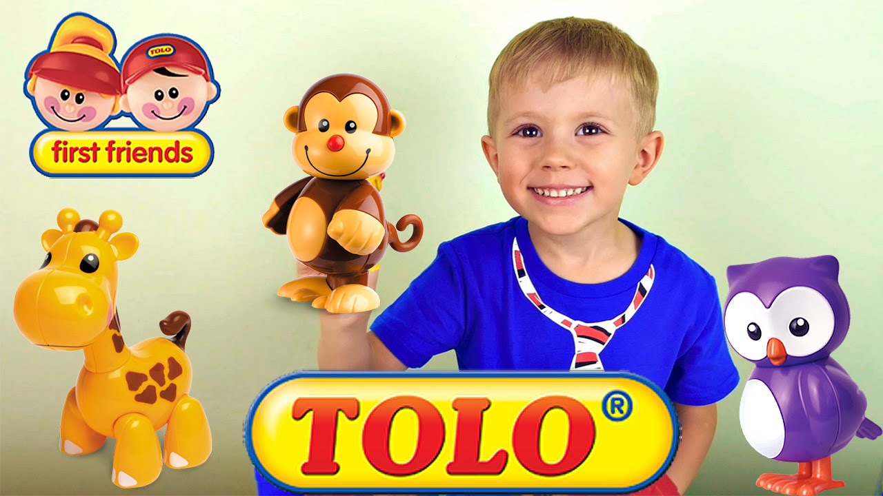 Развивающие игрушечные животные ТОЛО - Играем с Даником. Развивающее видео TOLO TOYS