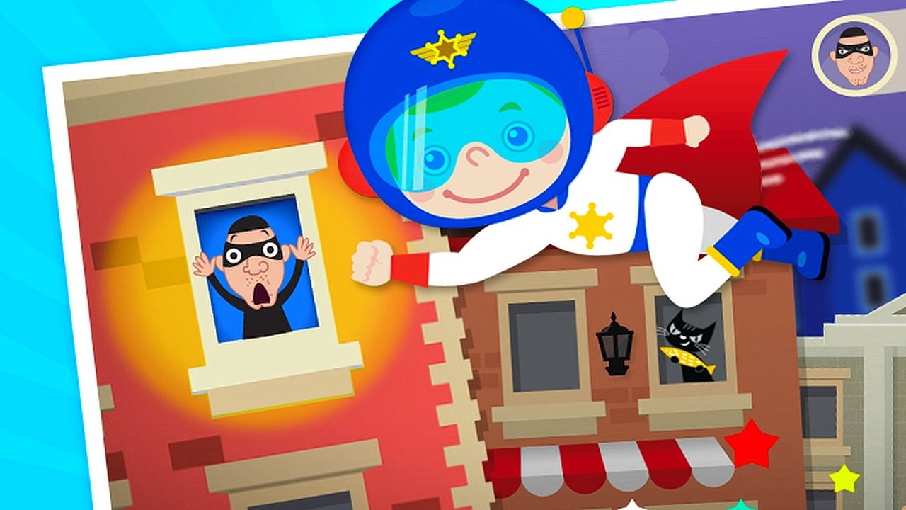 Супергерой Мальчик Полицейский - Игры для мальчиков в полицейских. Видео для ребёнка
