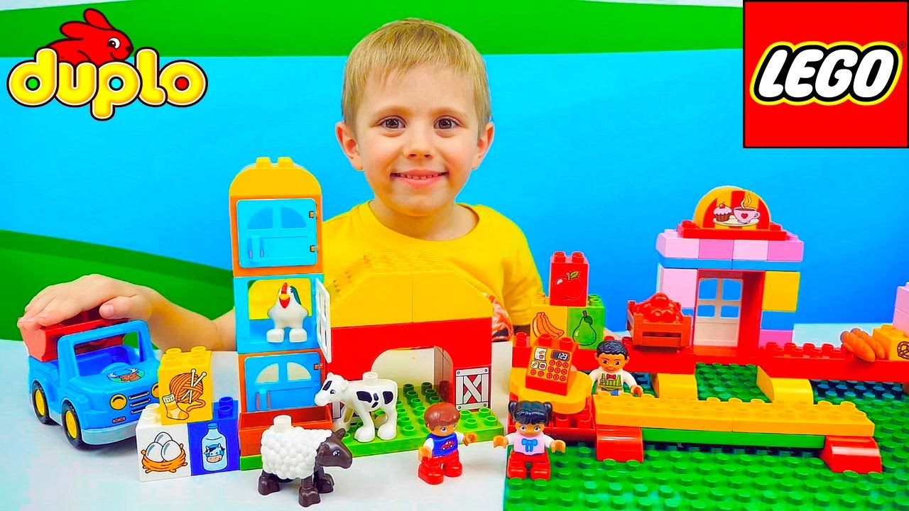 Лего Ферма и Даник | Развивающее видео для детей с конструктором Lego Duplo Learn about Farm