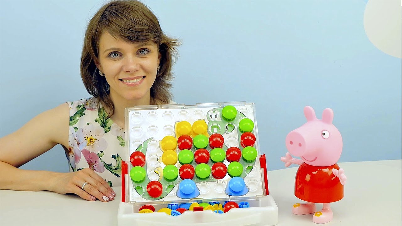 СВИНКА ПЕППА и Цветная Мозаика - Развивающее видео для детей. Играем и Учим Цвета. Peppa Pig