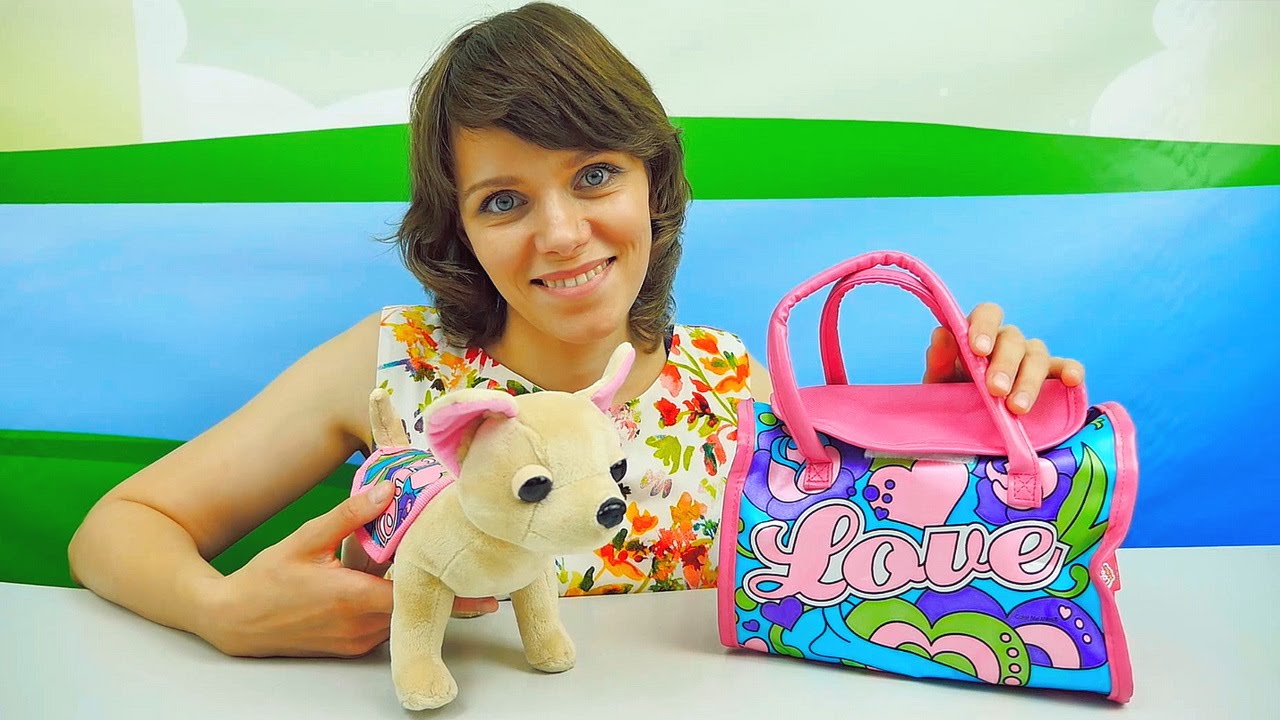 Видео для Девочек - Собачка Кроха Чихуахуа в сумочке раскраске. Chi Chi Love