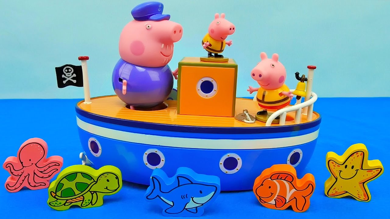 Морское путешествие Свинки Пеппы на корабле Дедушки Свина. Видео для детей про Свинку Пеппу