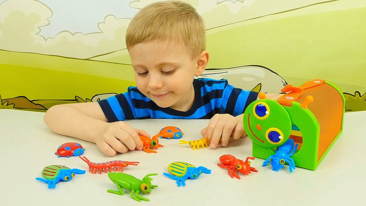 Развивающее видео для детей - Игрушечные ЖУКИ и Даник. Развивающие игрушки