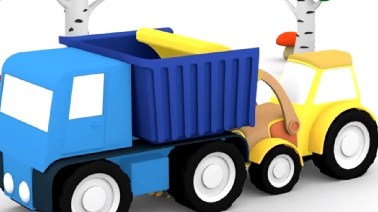 Песенки для детей про Рабочие машины - Детские мультики