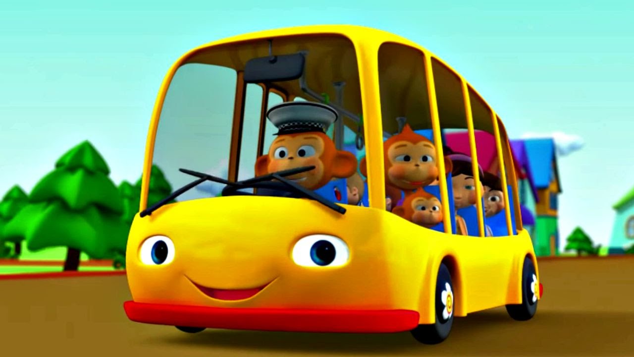 Детская песенка про автобус. Мультфильм для малышей.