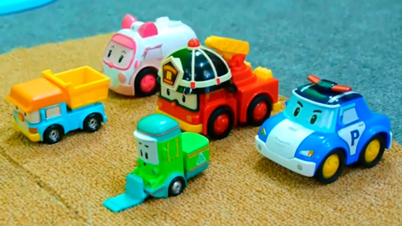 Робокары устроили гонки. Видео с игрушками.