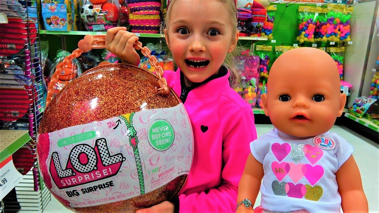 LOL Шоппинг с куклой Беби Борн в магазине игрушек Видео для детей