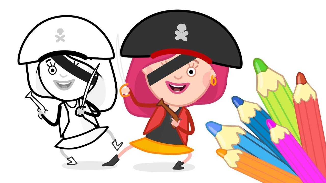 НОВИНКА! Мультики 2017 - Раскраска - Учим цвета со Смартой! Смарта пиратка - Мультфильмы для детей