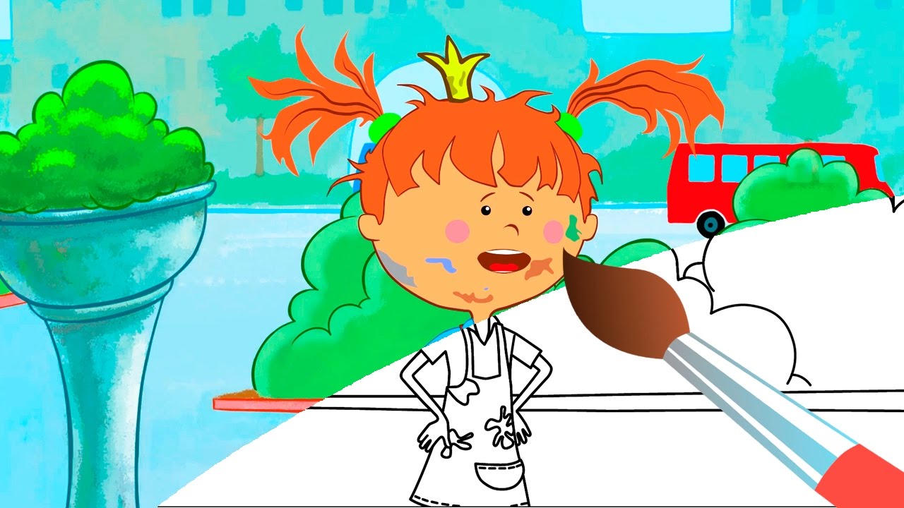 Мультик-Раскраска с Царевной - Замарашка - Обучающие мультфильмы для малышей