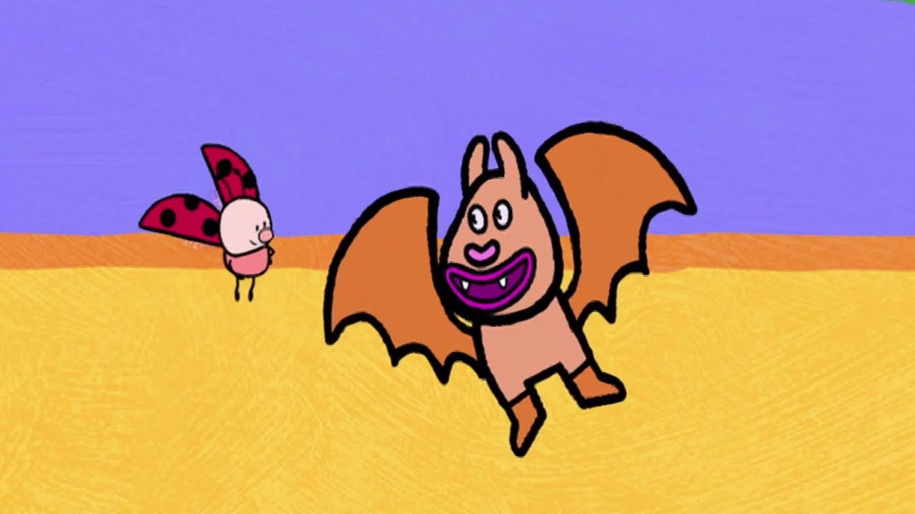 Мультфильмы для Малышей - Рисунки Тёмы - Нарисуй летучую мышь