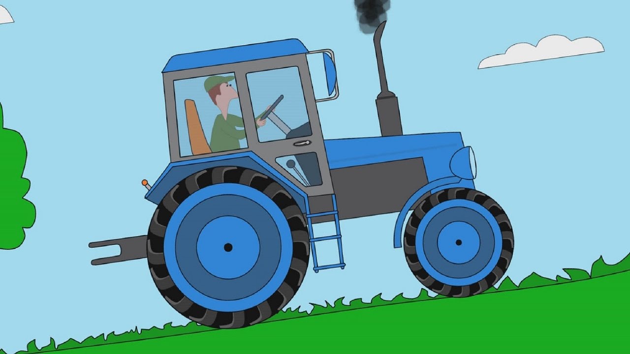 Мультфильм для детей про машинки - Пазл - Тракторы - Часть 1