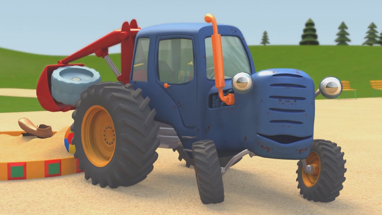 Развивающие мультики про машинки | Синий Трактор Гоша | Большой грузовик на игровой площадке