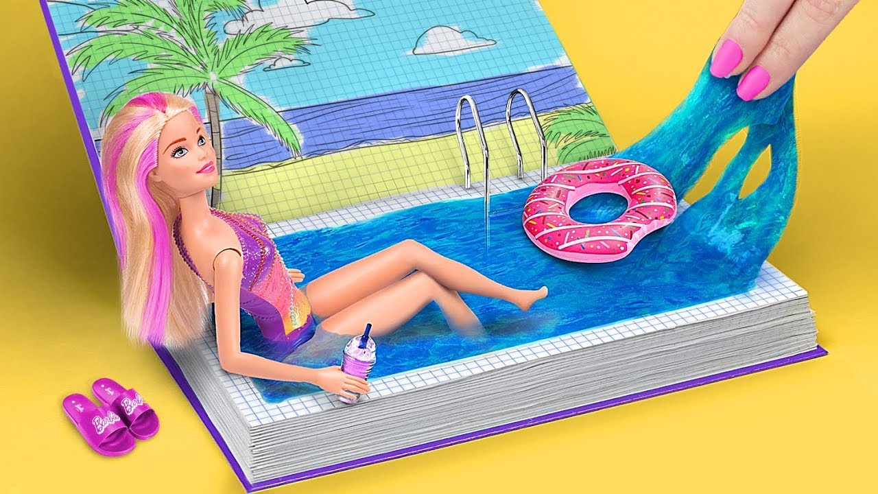 12 лайфхаков для куклы Барби / Зимние каникулы против летних каникул для Барби! Челлендж!