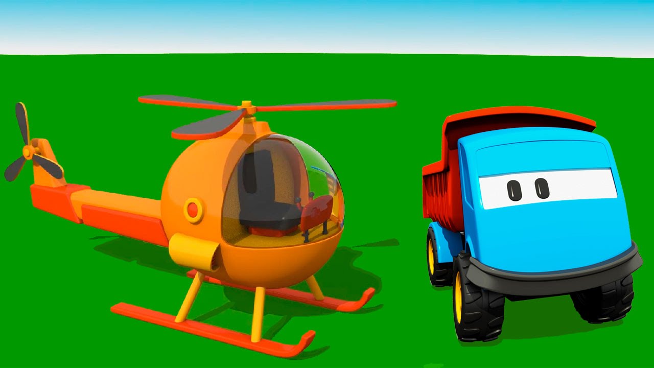 Развивающие мультик про Вертолет: Грузовичок Лева - мультик раскраска