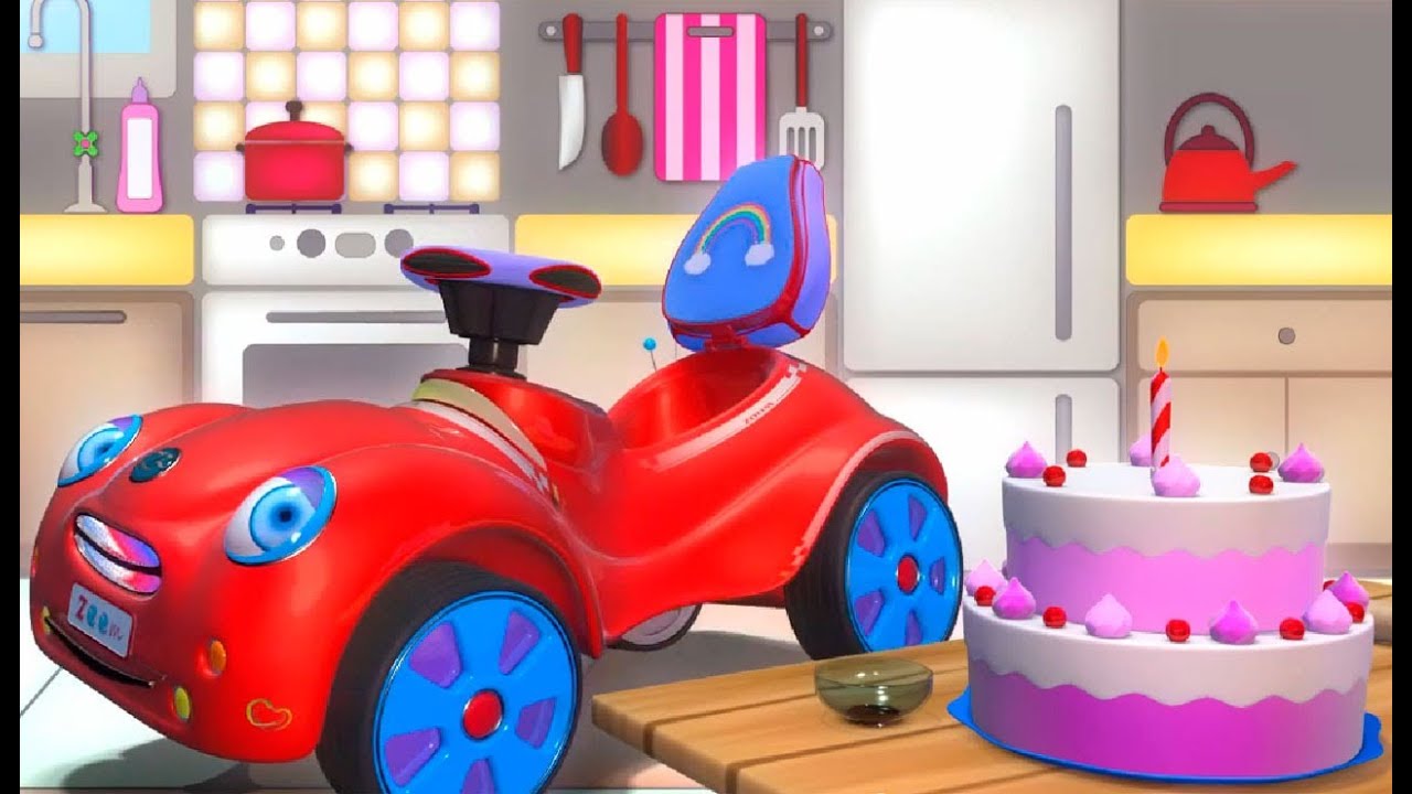День рожденья - развивающий мультфильм для малышей про машинку