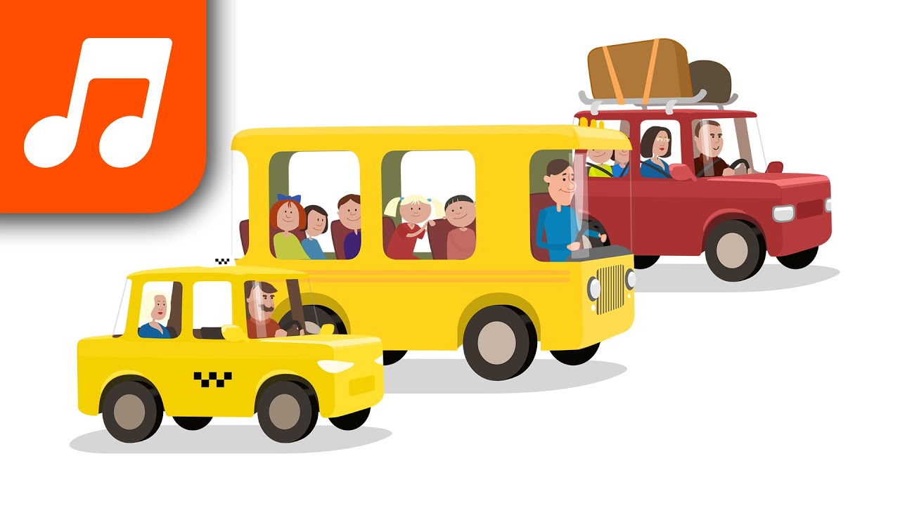 Детские песенки: Песенка про транспорт - машинки, автобусы, поезда.