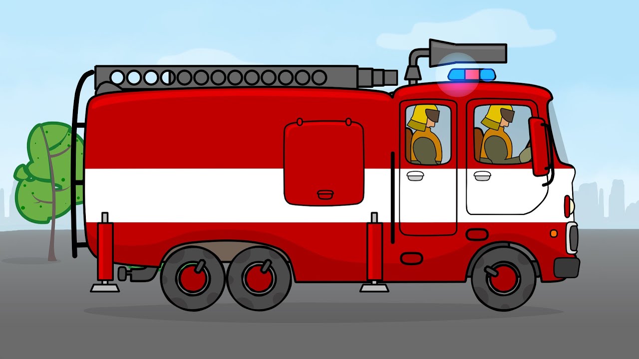 Мультфильм конструктор Пожарная Машина - Большая сборка