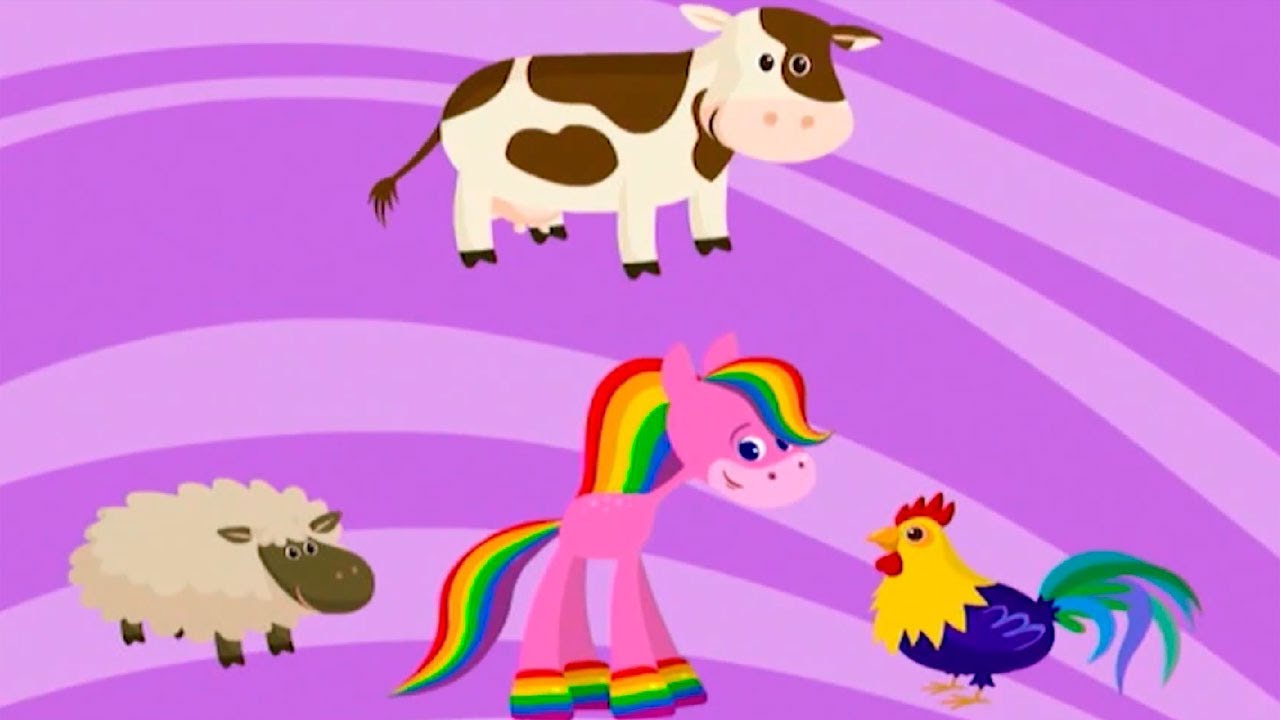 Мультфильмы для малышей, учим цвета: Лошадка Радуга